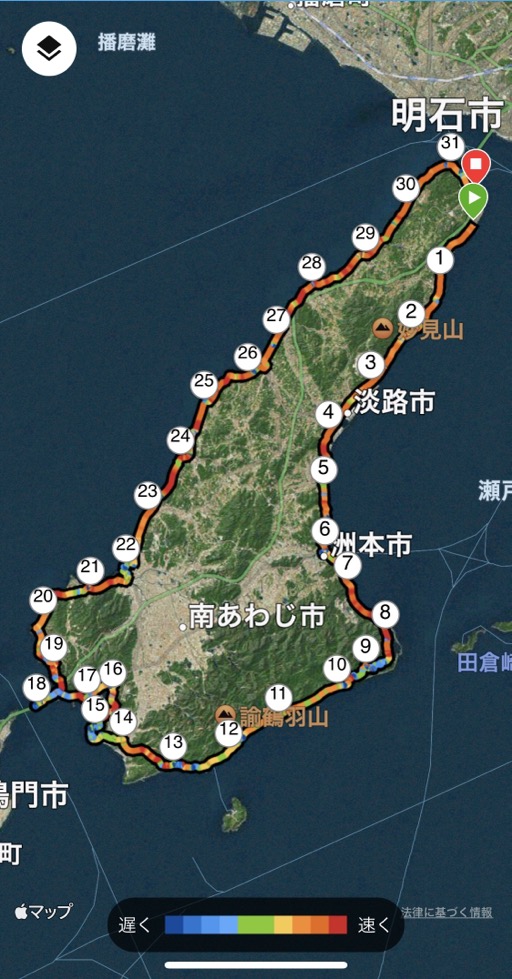 アワイチ一周150km
